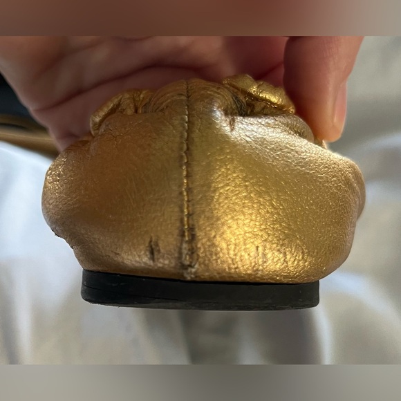 Tory Burch, gold ballet flats - Picture 6 of 10